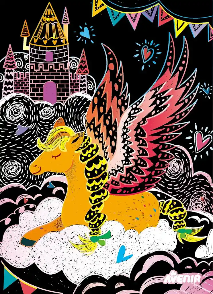 Set De Arte Para Raspar Pegasus Actividades Niños Y Niñas