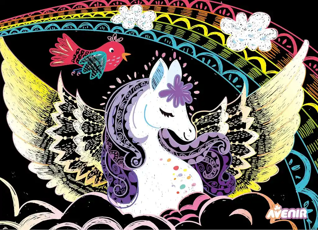 Set De Arte Para Raspar Pegasus Actividades Niños Y Niñas