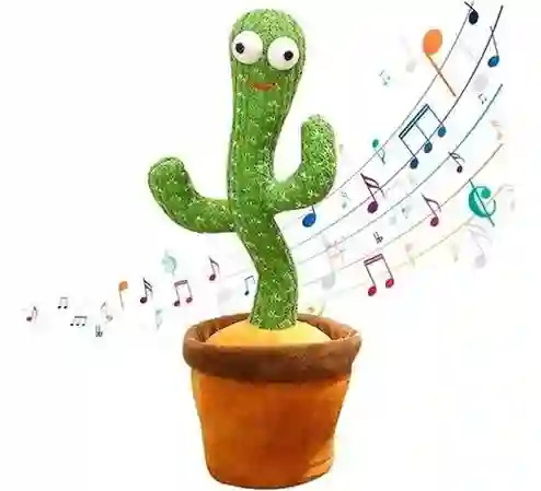 Juguete Muñeco Cactus Bailarín Recargable Imitador De Voz