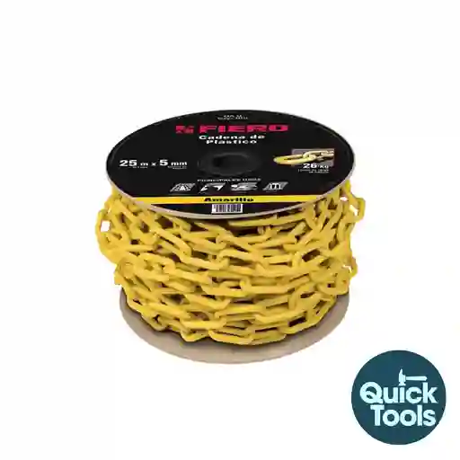 Cadena Plastica 5mm X 25mts Amarilla 44172