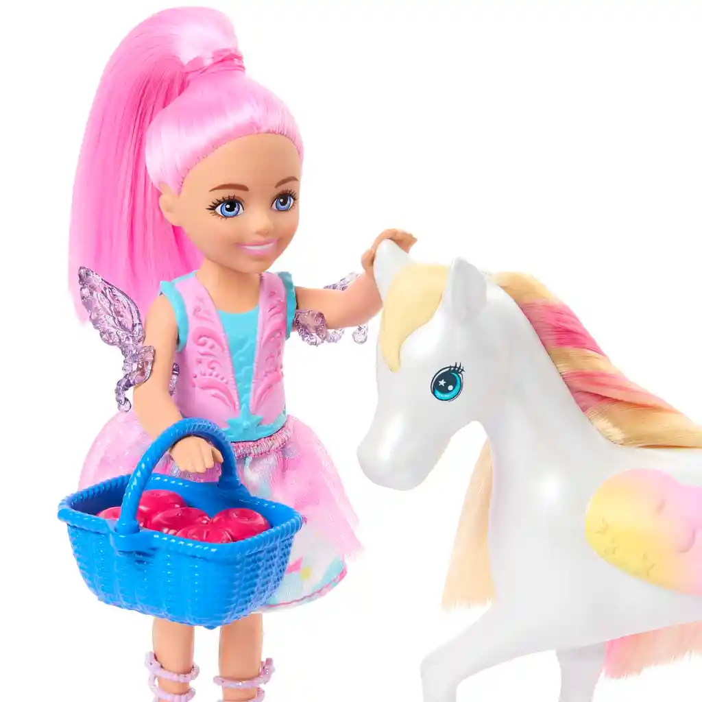 Muñeca Barbie A Touch Of Magic Chelsea Y Pegaso