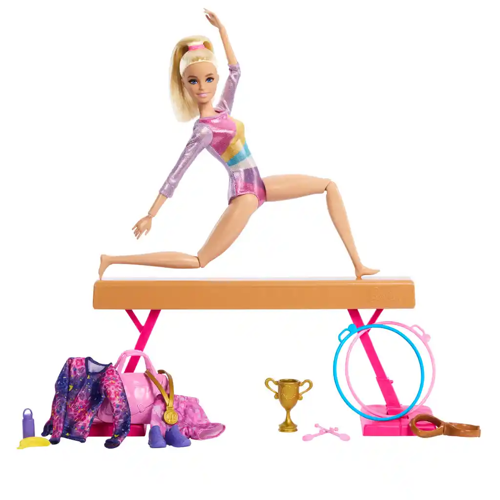 Muñeca Barbie Profesiones Gimnasta Cabello Rubio