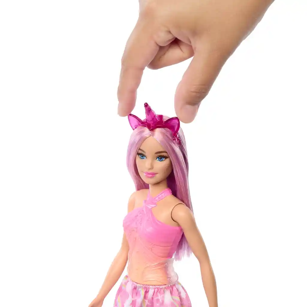 Muñeca Barbie Fantasía Unicornio Falda De Ensueño Rosa