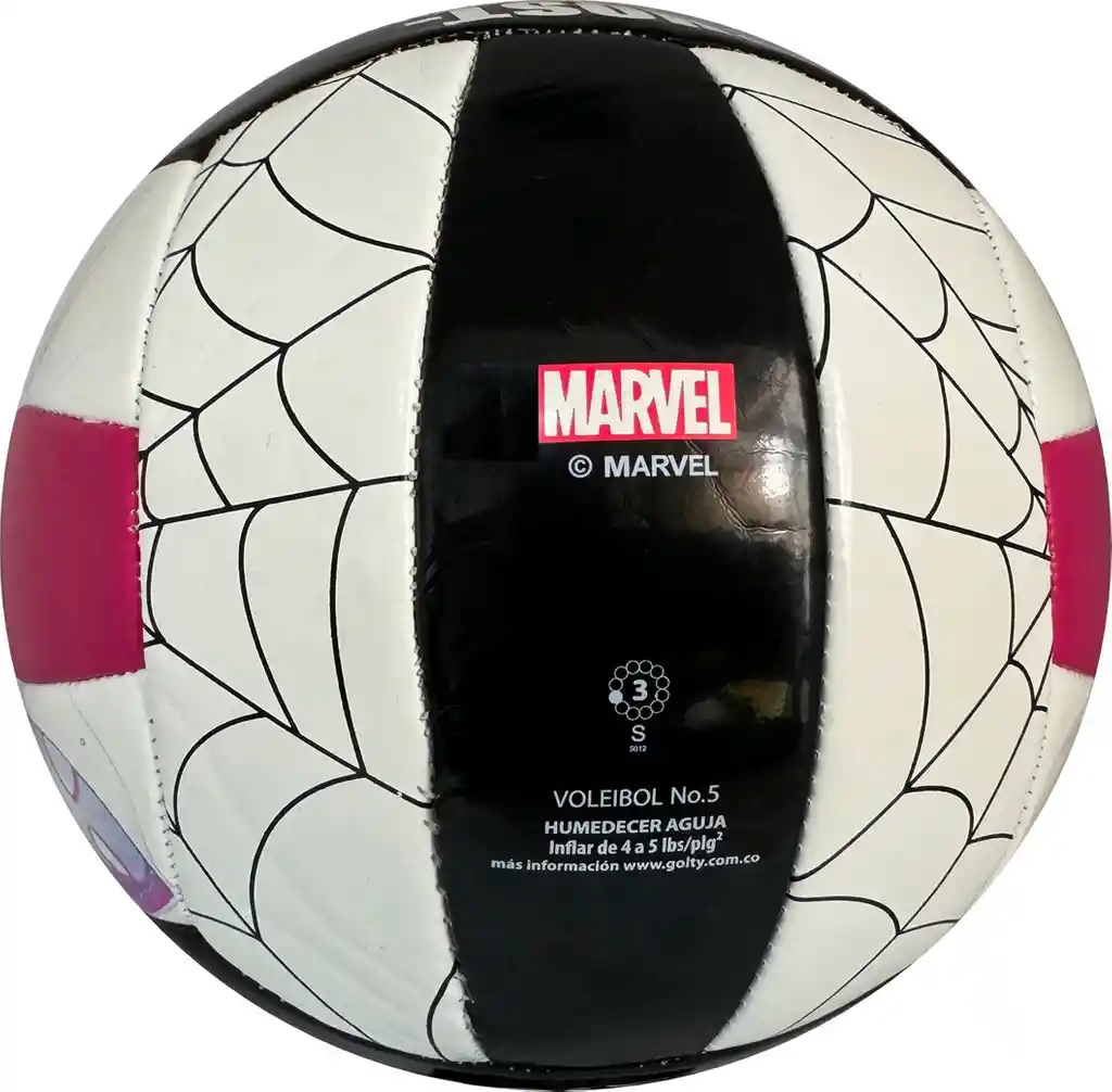 Balón De Voleibol #5 Golty Marvel Ghost Spider/ Blanco - Morado