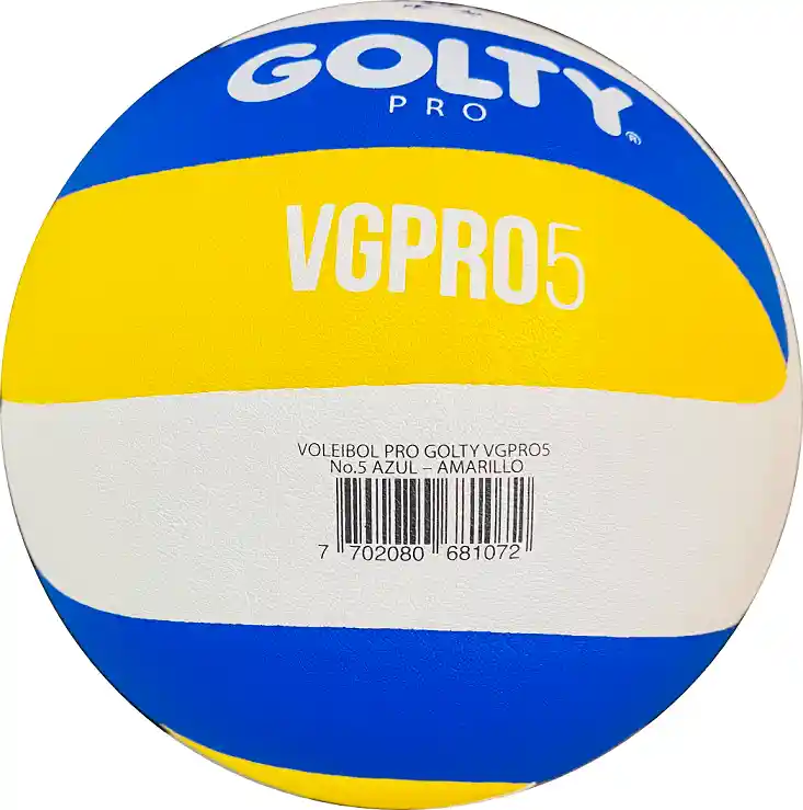 Balón De Voleibol #5 Golty Pro Vgpro5 Indoor, Outdoor/ Amarillo - Azul