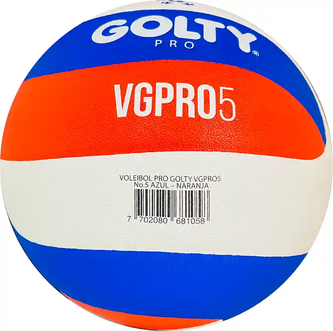 Balón De Voleibol #5 Golty Pro Vgpro5 Indoor, Outdoor/ Naranja - Azul