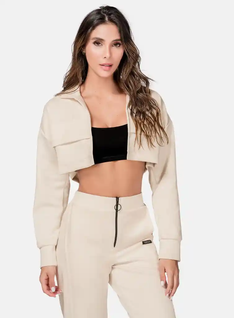 Cropped Deportivo Mujer Con Cuello Talla Única