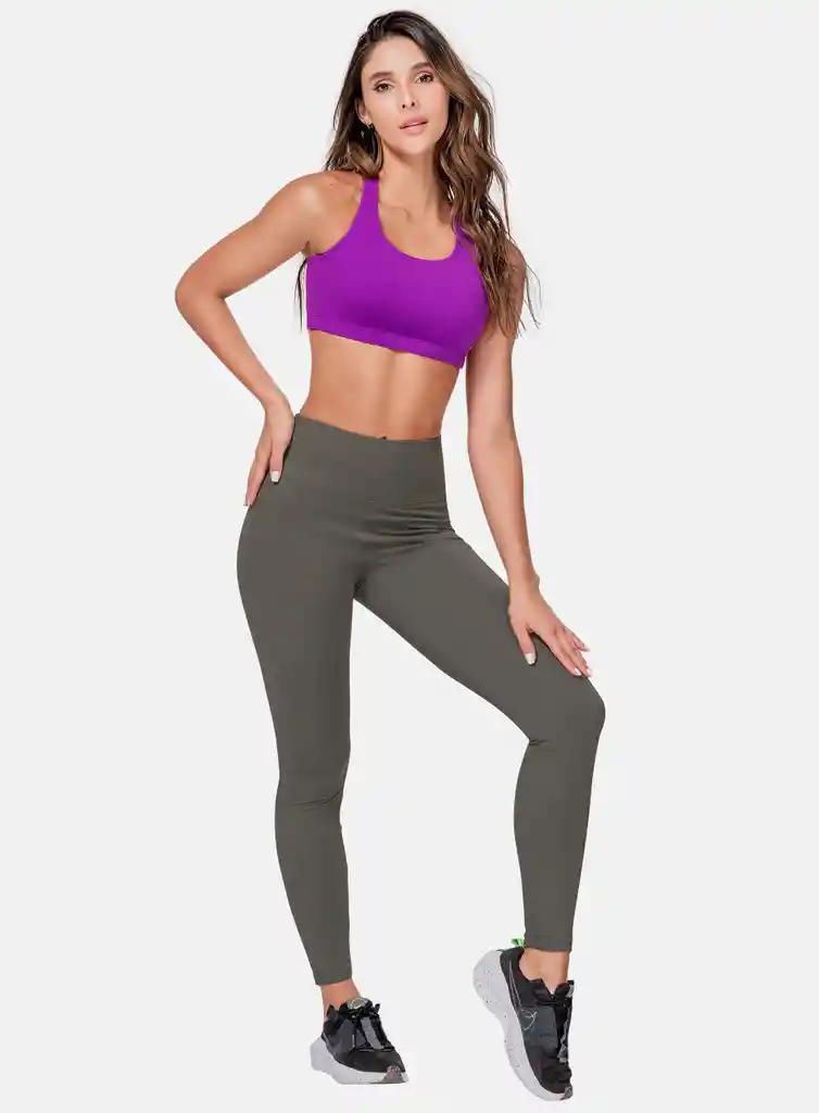 Leggins Deportivo Mujer Nylon Basico Pretina Alta Talla Única