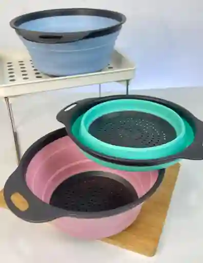 Juego De Escurridores Colador Escurridor Plegable Circular X2