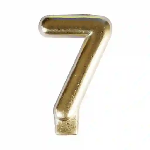 Vela Metalizada Numero 7 Dorado Sempertex