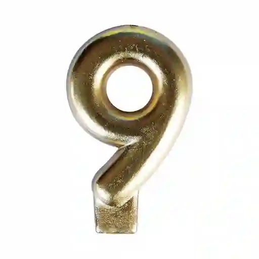 Vela Metalizada Numero 9 Dorado Sempertex