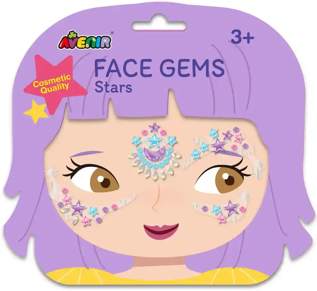 Set De Arte Gemas Para El Rostro Estrellas Juego Para Niñas