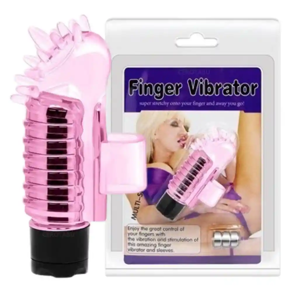 Funda Anillo Dedo Vibrador Masturbador Punto G + Baterías