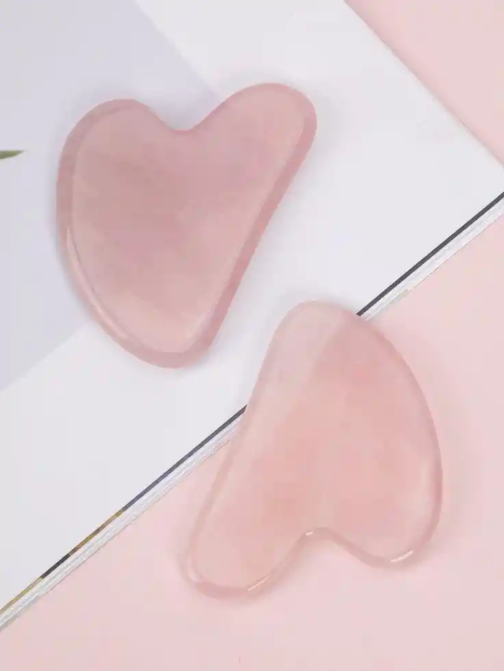 Gua Sha Facial Cuarzo Rosa