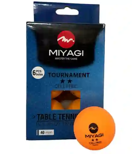 Bolas Para Ping Pong Miyagi 2 Estrellas X6 Unidades/ Naranjas