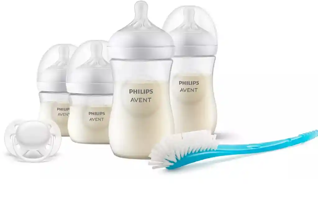 Set Teteros Avent Naturals Bebe Set 6 Piezas Anti-gases Transparente