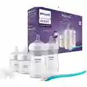 Set Teteros Avent Naturals Bebe Set 6 Piezas Anti-gases Transparente