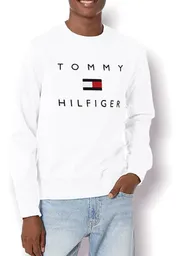 Buzo Hombre Tommy Hilfiger Sport Logo 100 Original Cuello O