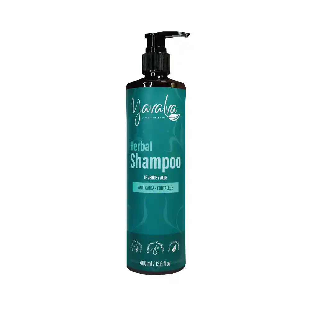 Shampoo Herbal De Té Y Aloe Para Cabello Graso Yavalva