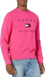 Buzo Hombre Tommy Hilfiger Sport Logo 100 Original Cuello Redondo - Fucsia / M