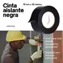 Rollo Cinta Aislante Negra 19mmx30m