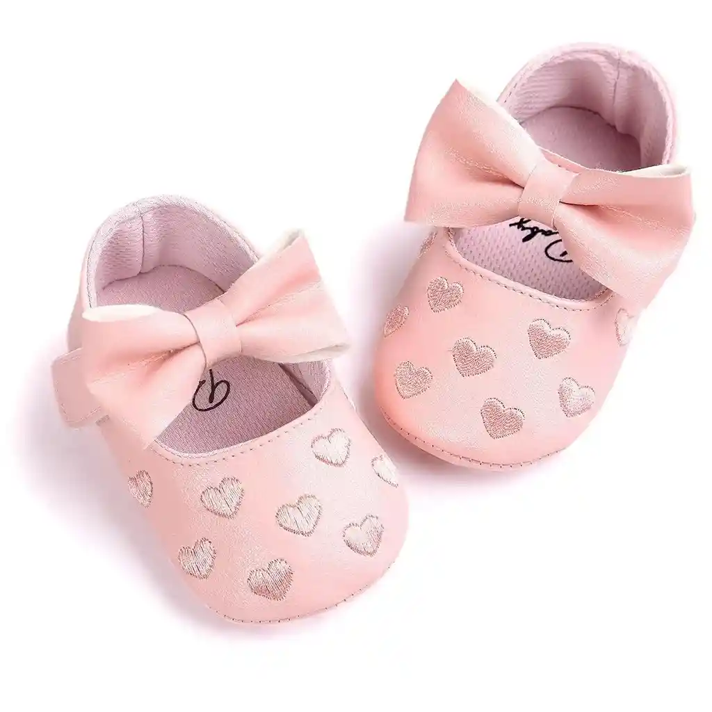 Zapatos Para Bebe Zapaticos Suela Blanda 0-6m 11 Cm Rosa