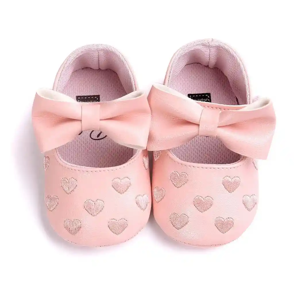 Zapatos Para Bebe Zapaticos Suela Blanda 0-6m 11 Cm Rosa