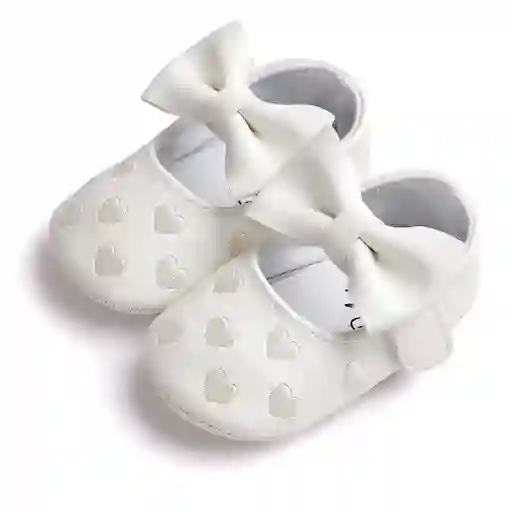 Zapatos Para Bebe Zapaticos Suela Blanda 06-m 11 Cm Niña Blancos