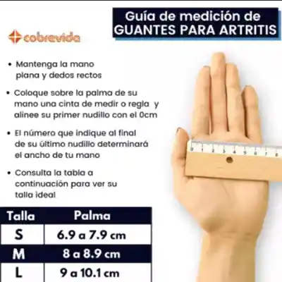 Guantes De Compresión Suave Cobrevida- Gris M