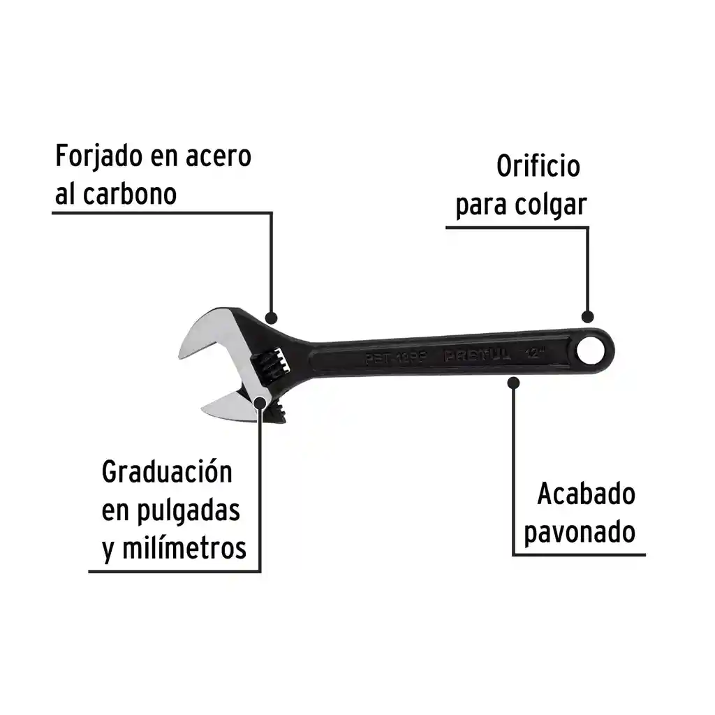 Llave Expansiva 12" Pavonada Pretul