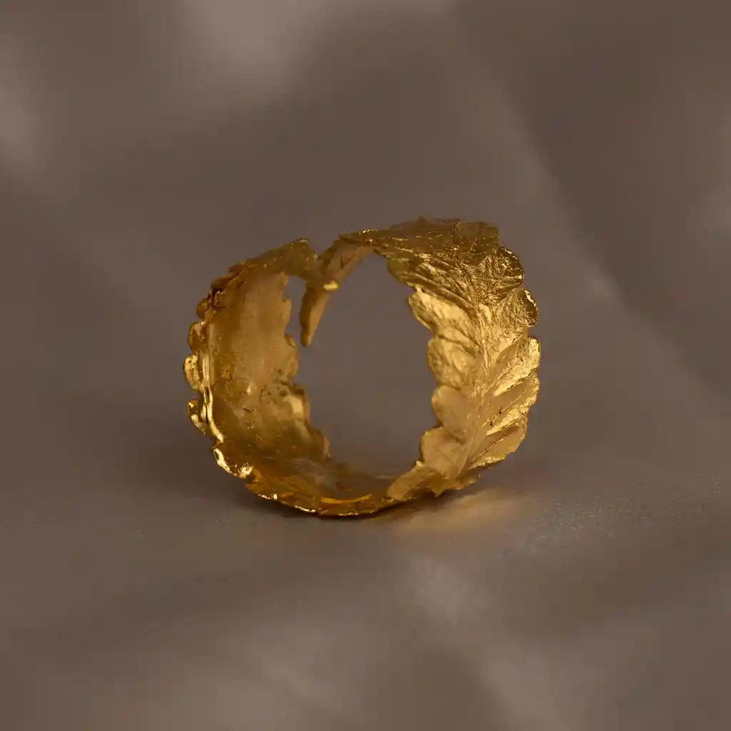 Anillo Entero Helecho Canela