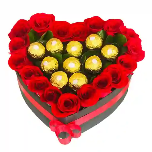 Caja Corazón Ferrero X 10