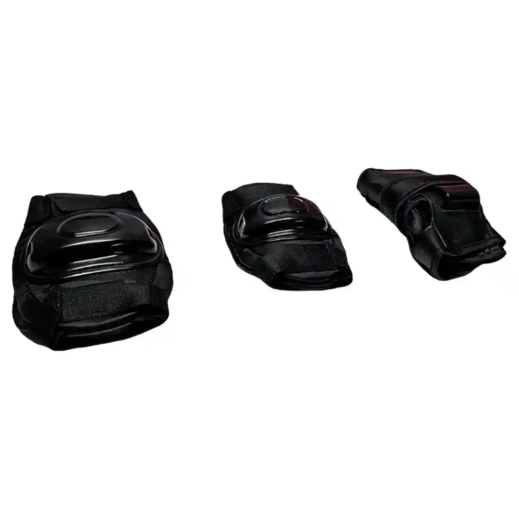 Kit Protección De Patinaje Niños Negro Patines Talla S Bolsa