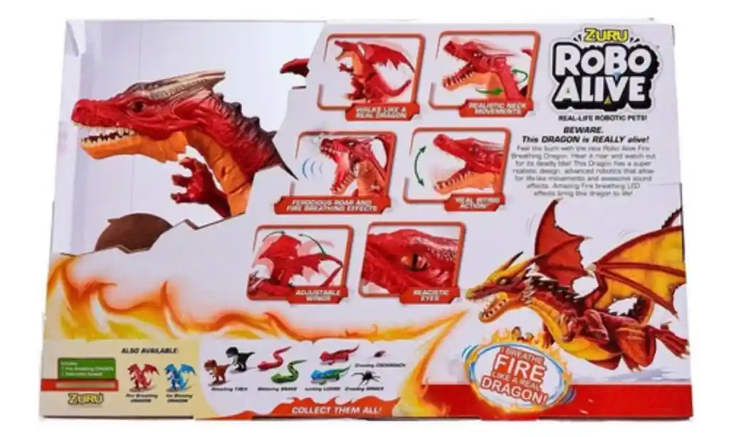 Juego Jugute Dragon Dinosaurio Zuru Robo Alive Regalo, Feliz Cumpleaños, Decoracion, Muñecas, Infantil, Navidad