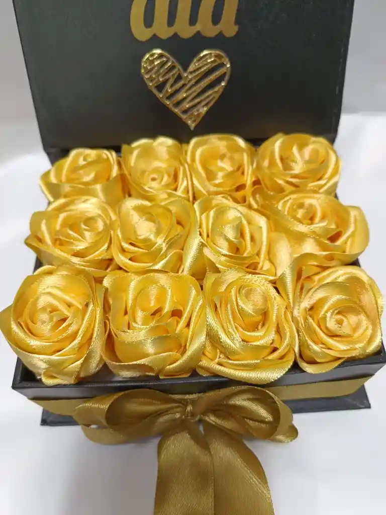 Rosas Amarillas Caja Fina ( Día De La Madre)