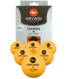 Bolas Para Ping Pong Miyagi 1 Estrella Tt-9901 X6 Unidades/ Naranja