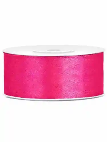 Cinta Satin En Tela 3.8cm *30 Metros Color Fucsia