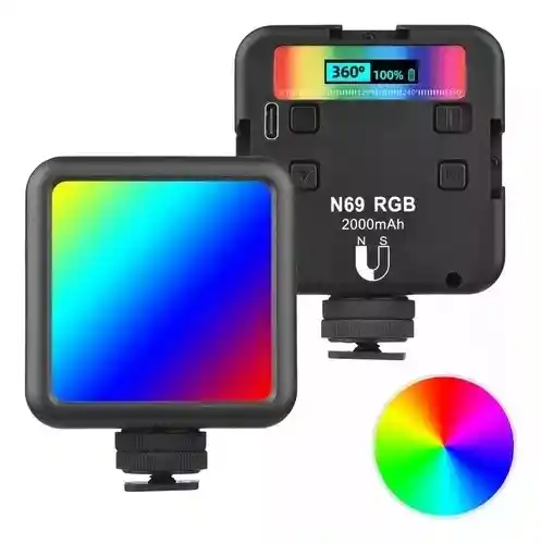 Andoer N69 Rgb Llevó La Luz De Video Portátil Relleno De Fotos