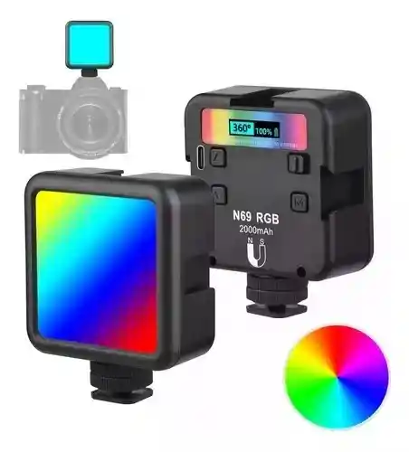 Andoer N69 Rgb Llevó La Luz De Video Portátil Relleno De Fotos