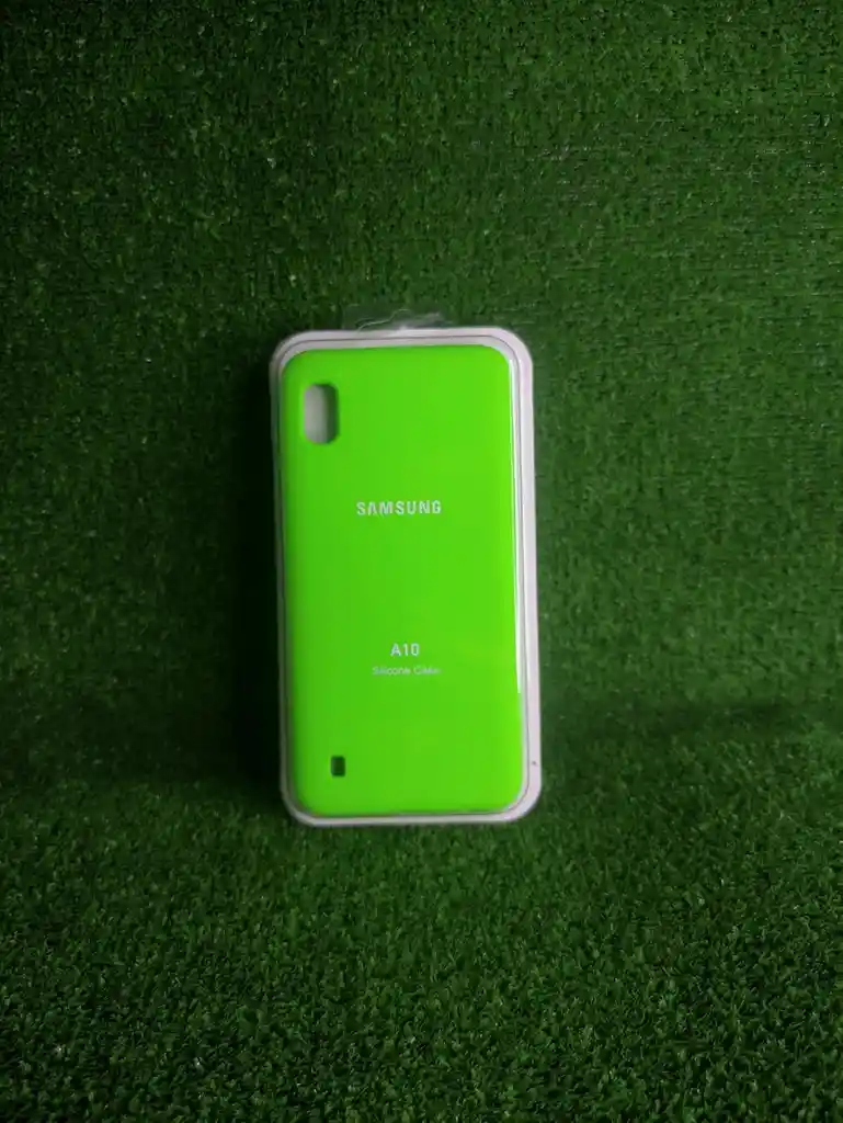 Samsung Galaxy A10 | Forro Protector| Silicone Case |verde Neon|samsung | Carcasa | Funda | Anti Humedad