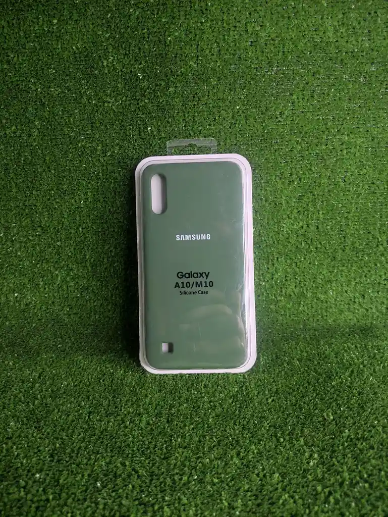 Samsung Galaxy M10 | Forro Protector| Silicone Case |verde Militar|samsung | Carcasa | Funda | Anti Humedad
