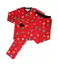 Pijama Glow Caritas Rojo Adulto M/l Talla M