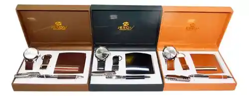 Kit Estuche Regalo Reloj Billetera Esfero Llavero Navaja