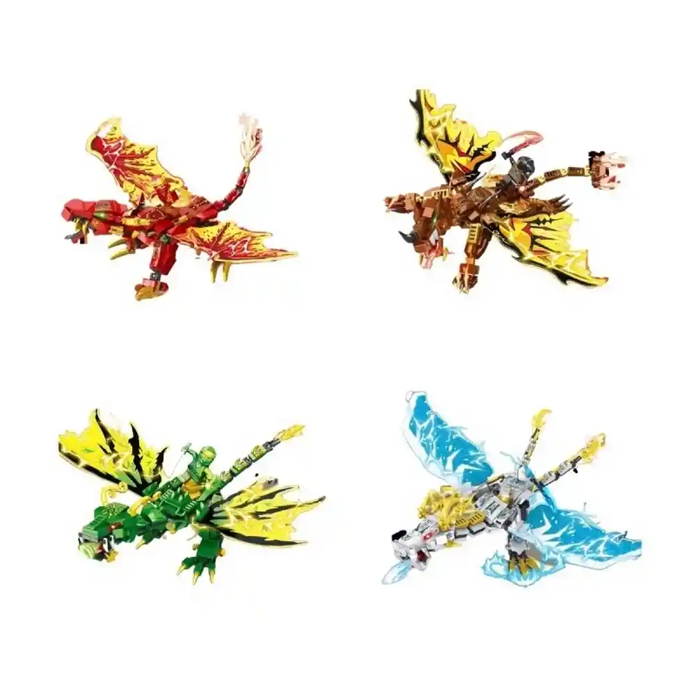 Dragon Ninja Figura Juguete Armable Armatodo Construcción X4