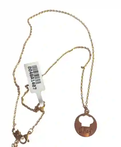 Cadena Collar Con Dije De Chef En Acero