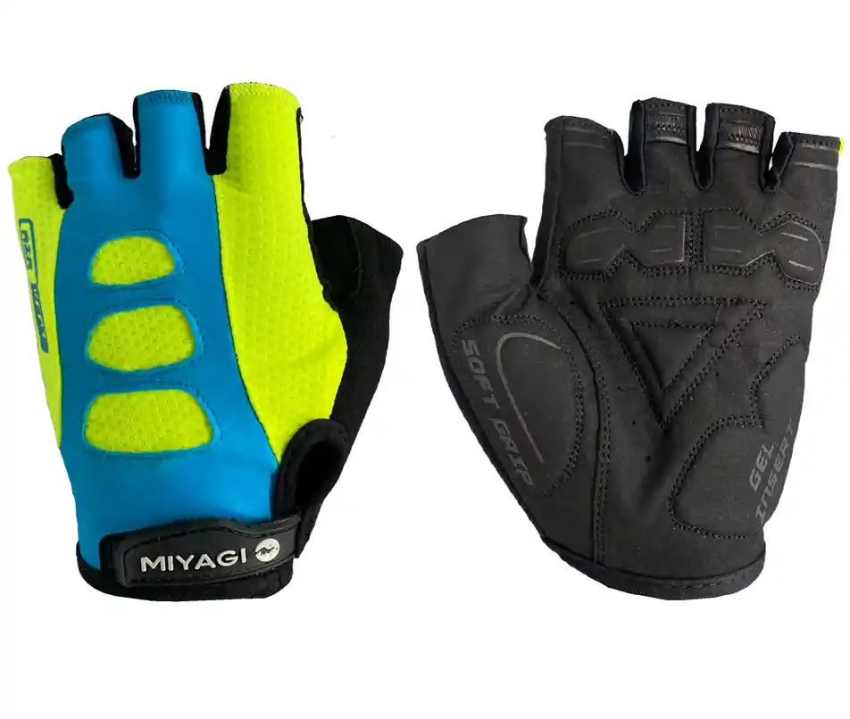 Guantes Miyagi Ciclismo - Mg053118/ Verde - Azul/ Talla M