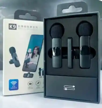 Microfono De Solapa Inalambrico K9 Para Celular Iphone Y Tipo C