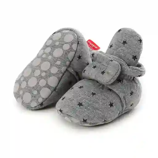 Zapatos Para Bebé Tipo Media Antideslizante Termicos Gris 12-18m