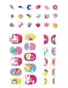 Set De Arte Y Manualidades Stickers Para Uñas Unicornio Niña