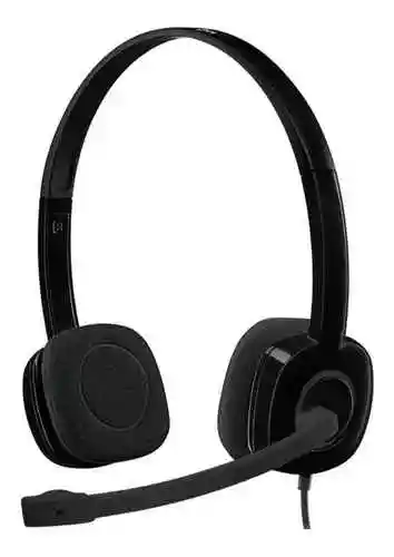 Auriculares Logitech H151 Con Micrófono Color Negro